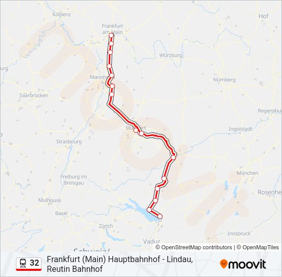 32 Train Line Map