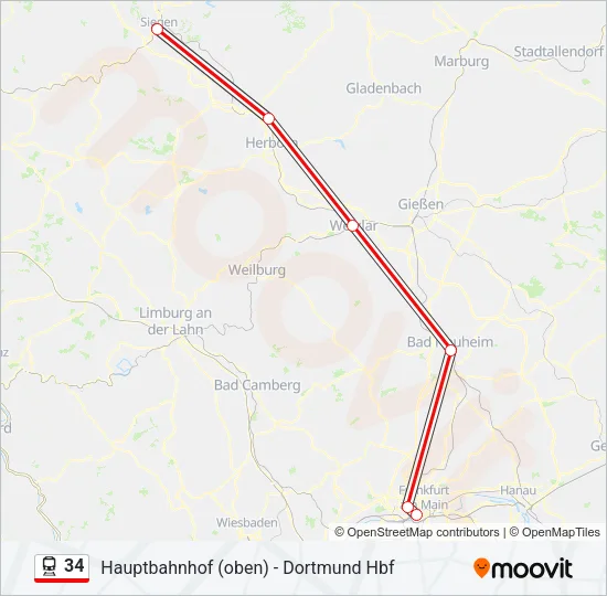 34 Train Line Map