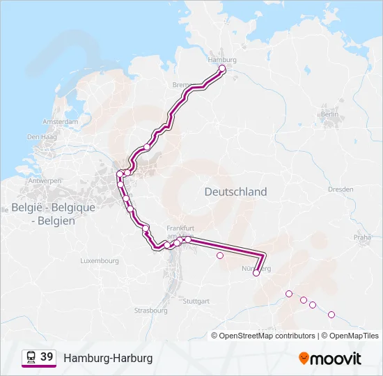 39 Train Line Map