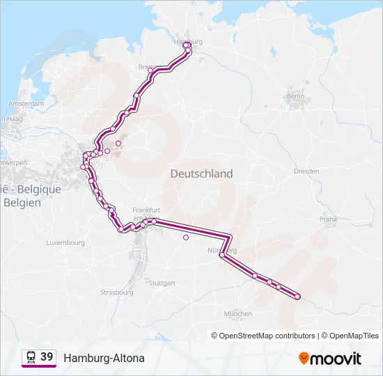 39 Train Line Map