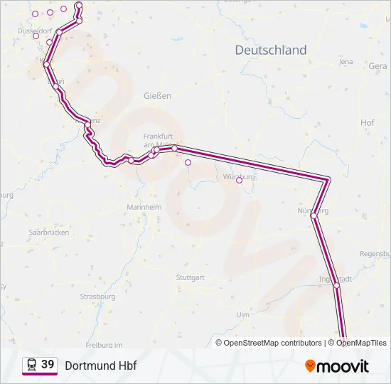 39 Train Line Map
