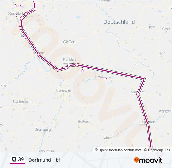 39 Train Line Map