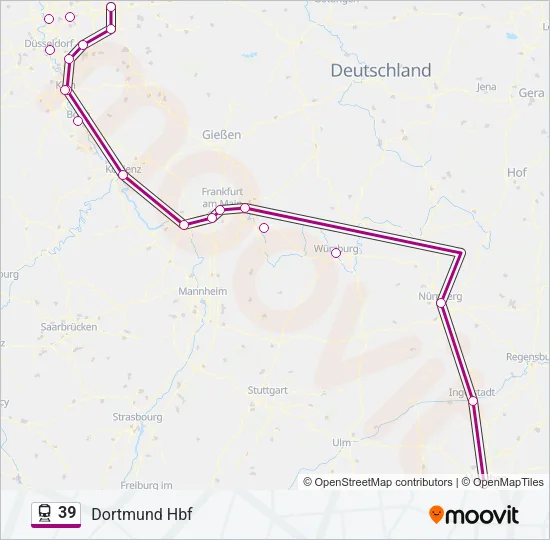 39 Train Line Map