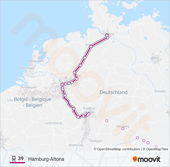 39 Train Line Map