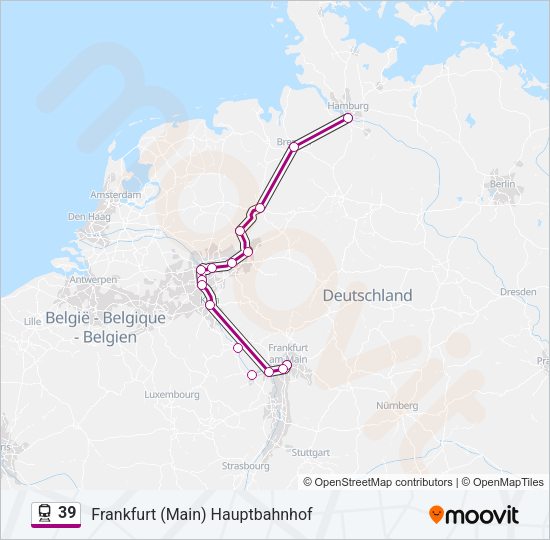 39 Train Line Map