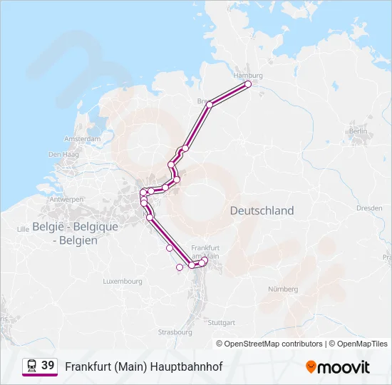39 Train Line Map
