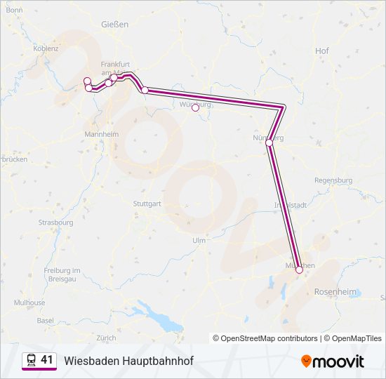 41 Train Line Map