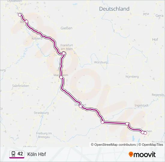 42 Train Line Map