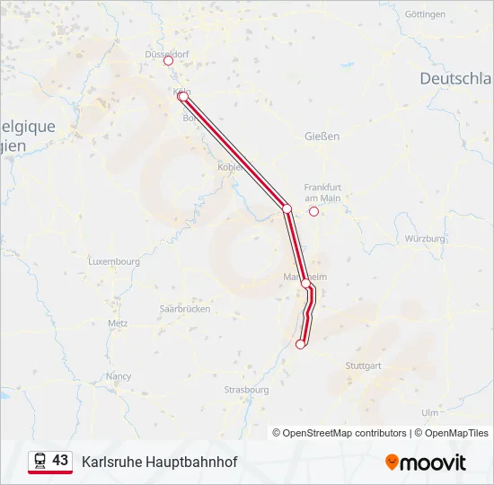 43 Train Line Map