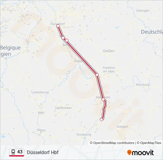 43 Train Line Map