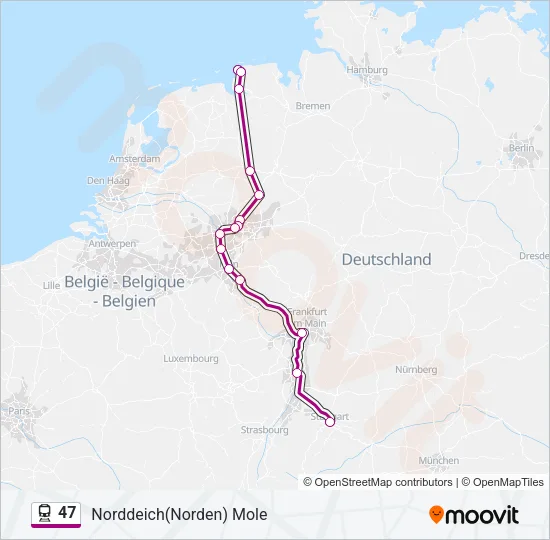 47 Train Line Map