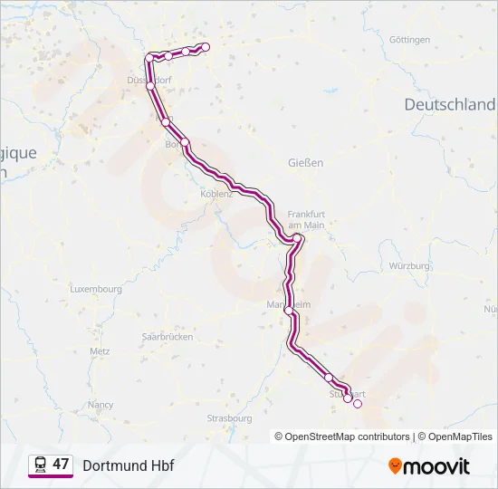 47 Train Line Map
