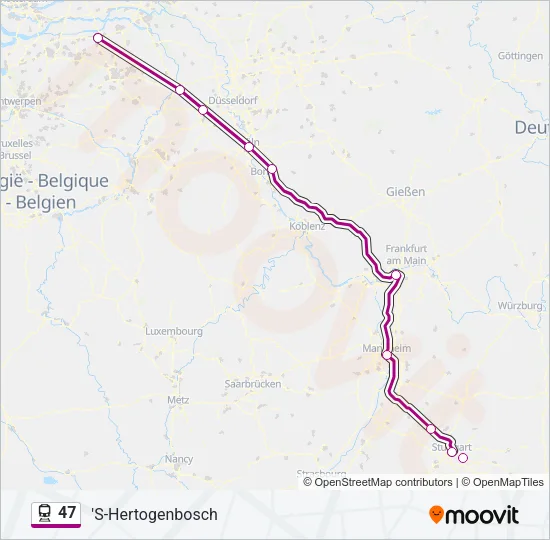 47 Train Line Map