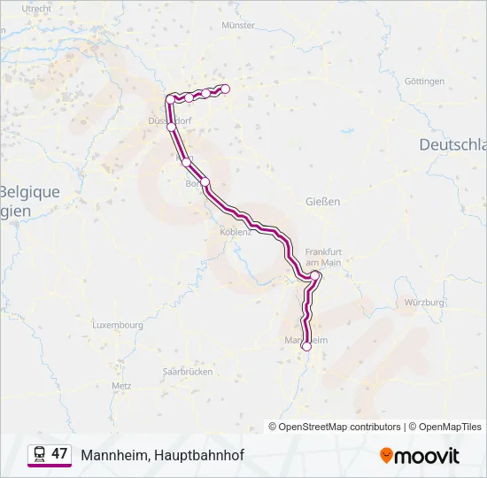 47 Train Line Map
