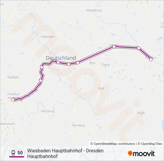 50 Train Line Map