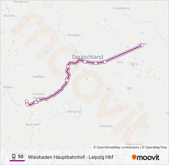 50 Train Line Map