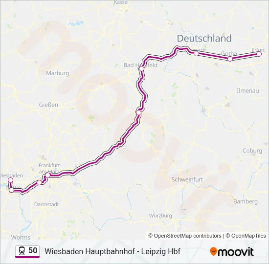 50 Train Line Map
