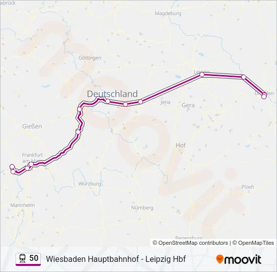 50 Train Line Map