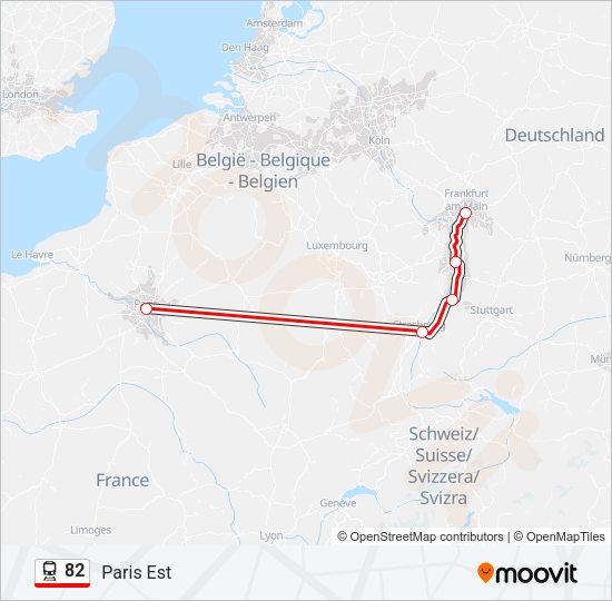82 Train Line Map