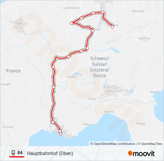 84 Train Line Map