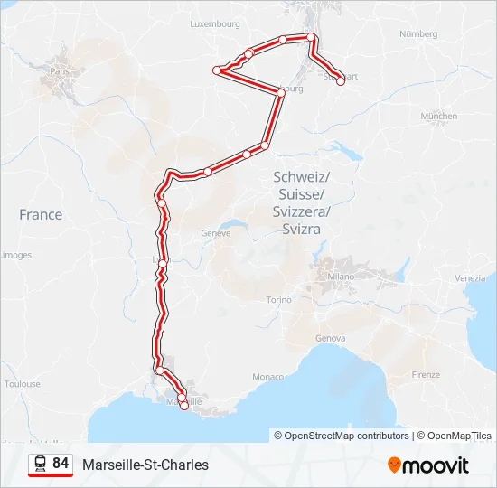 84 Train Line Map