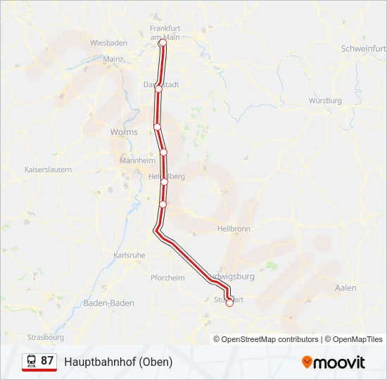 87 Train Line Map