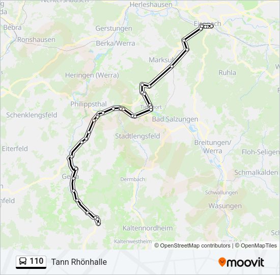 110 Bus Line Map
