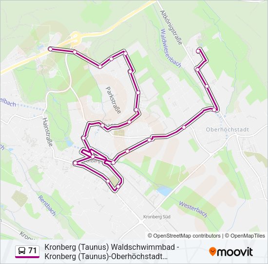 71 Bus Line Map