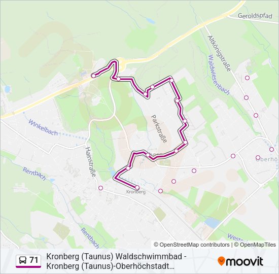 71 Bus Line Map