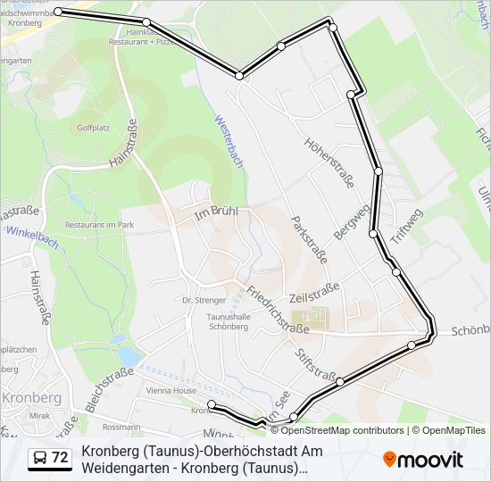72 Bus Line Map