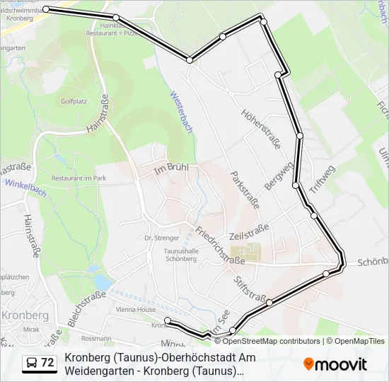 72 Bus Line Map