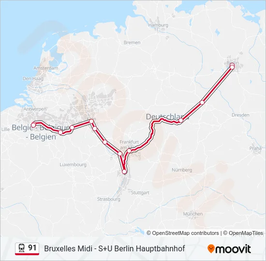 91 Train Line Map