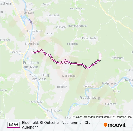 64 Bus Line Map