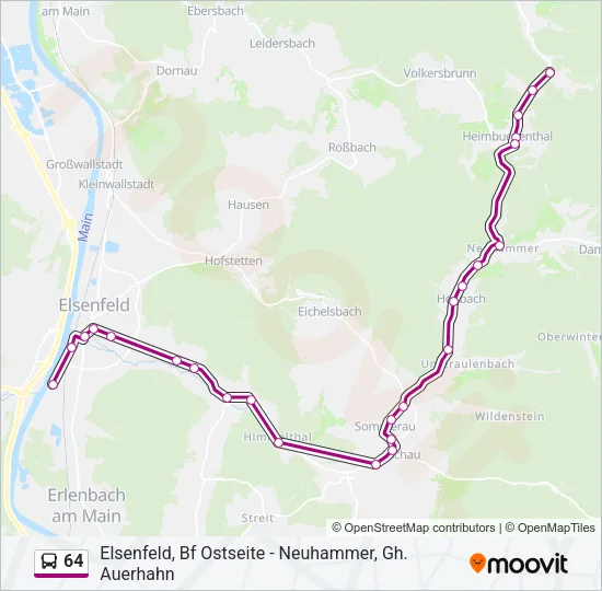 64 Bus Line Map