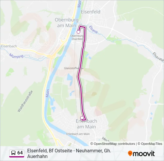 64 Bus Line Map