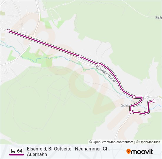 64 Bus Line Map