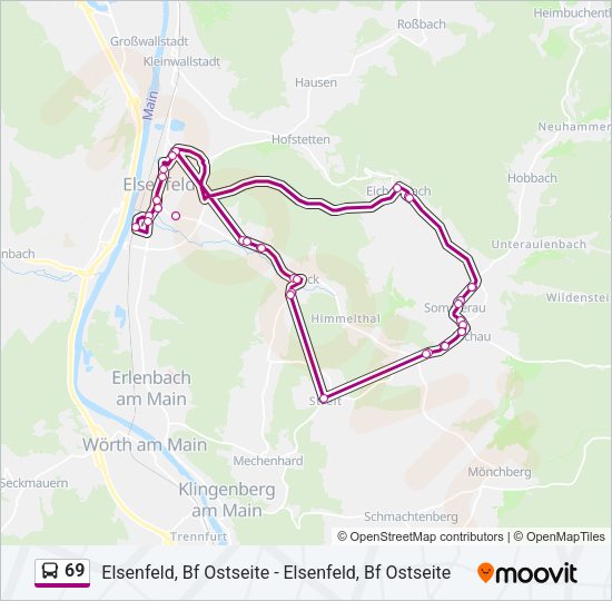 69 Bus Line Map