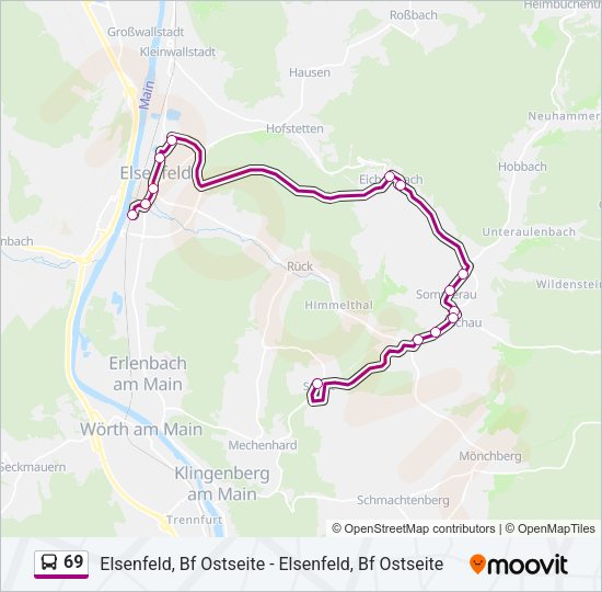 69 Bus Line Map