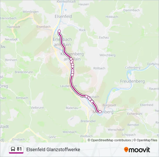 81 Bus Line Map