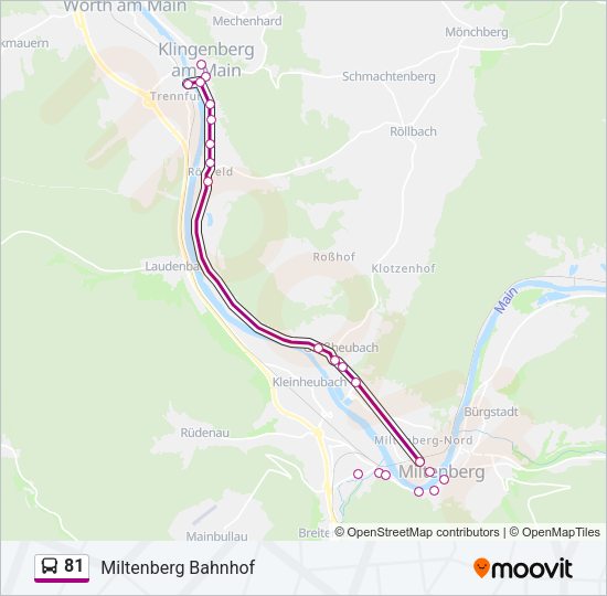 81 Bus Line Map