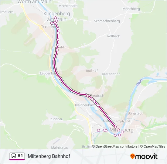 81 Bus Line Map