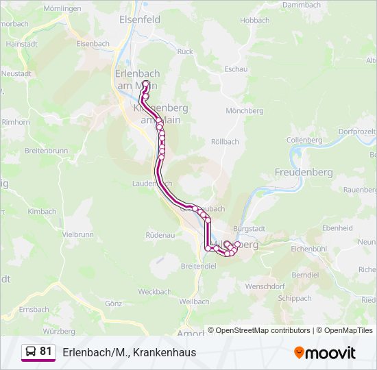 81 Bus Line Map