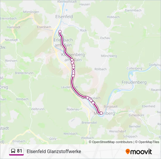 81 Bus Line Map