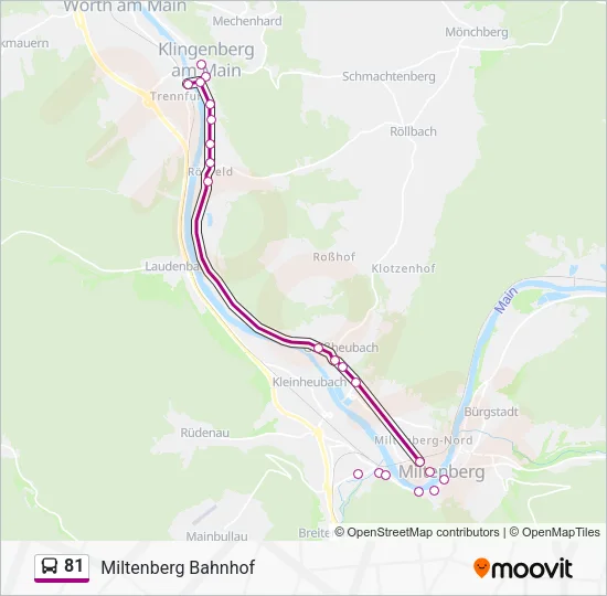 81 Bus Line Map