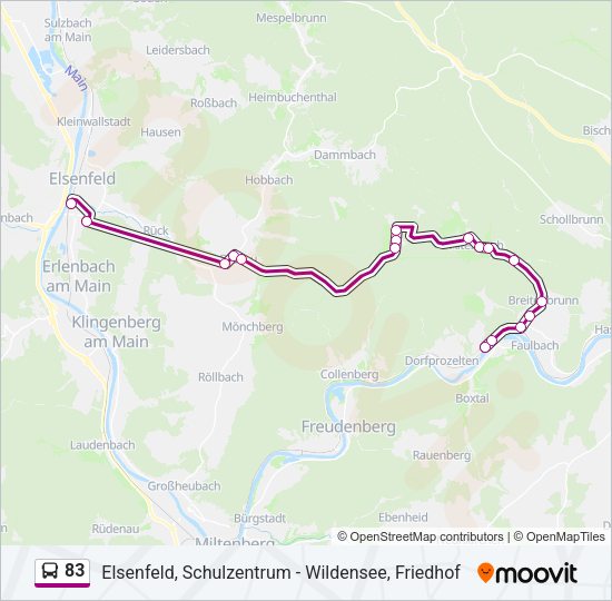 83 Bus Line Map