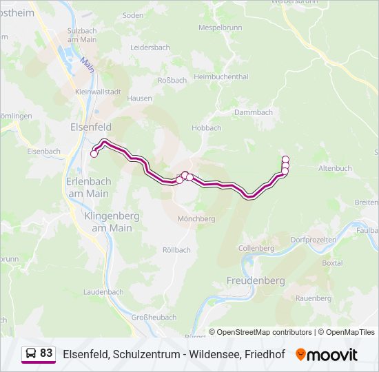83 Bus Line Map