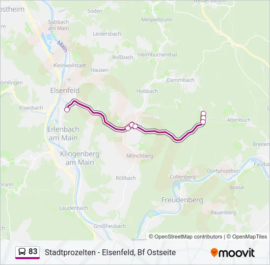 83 Bus Line Map