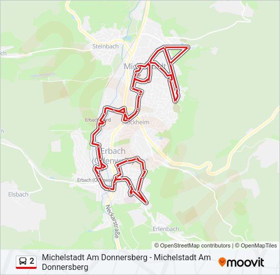 2 Bus Line Map