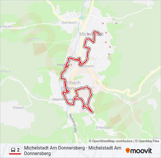 2 Bus Line Map
