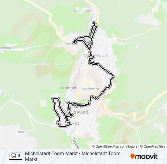 3 Bus Line Map